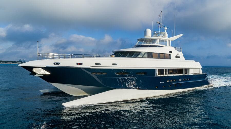 Super Power Catamaran Over 80 feet | Spirit 115' Wave Piercing Power Catamaran For Sale 