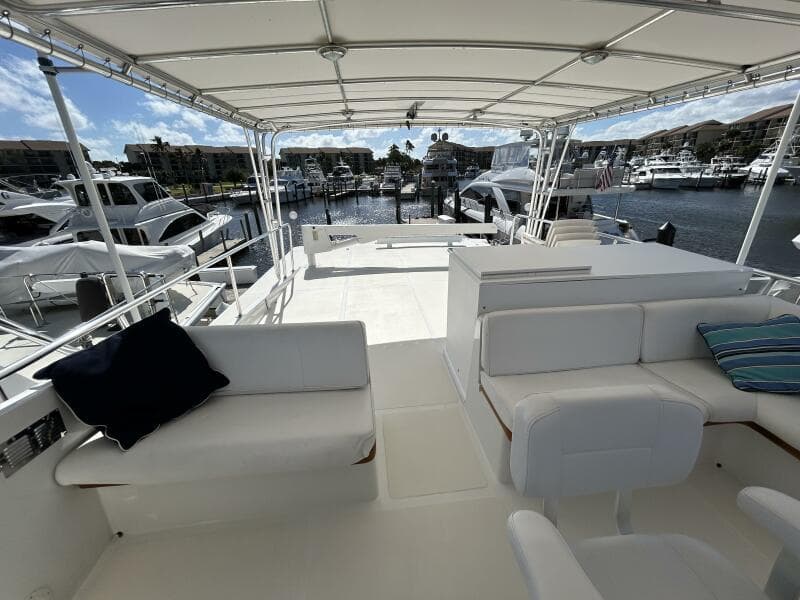 57' DeFever flybridge aft