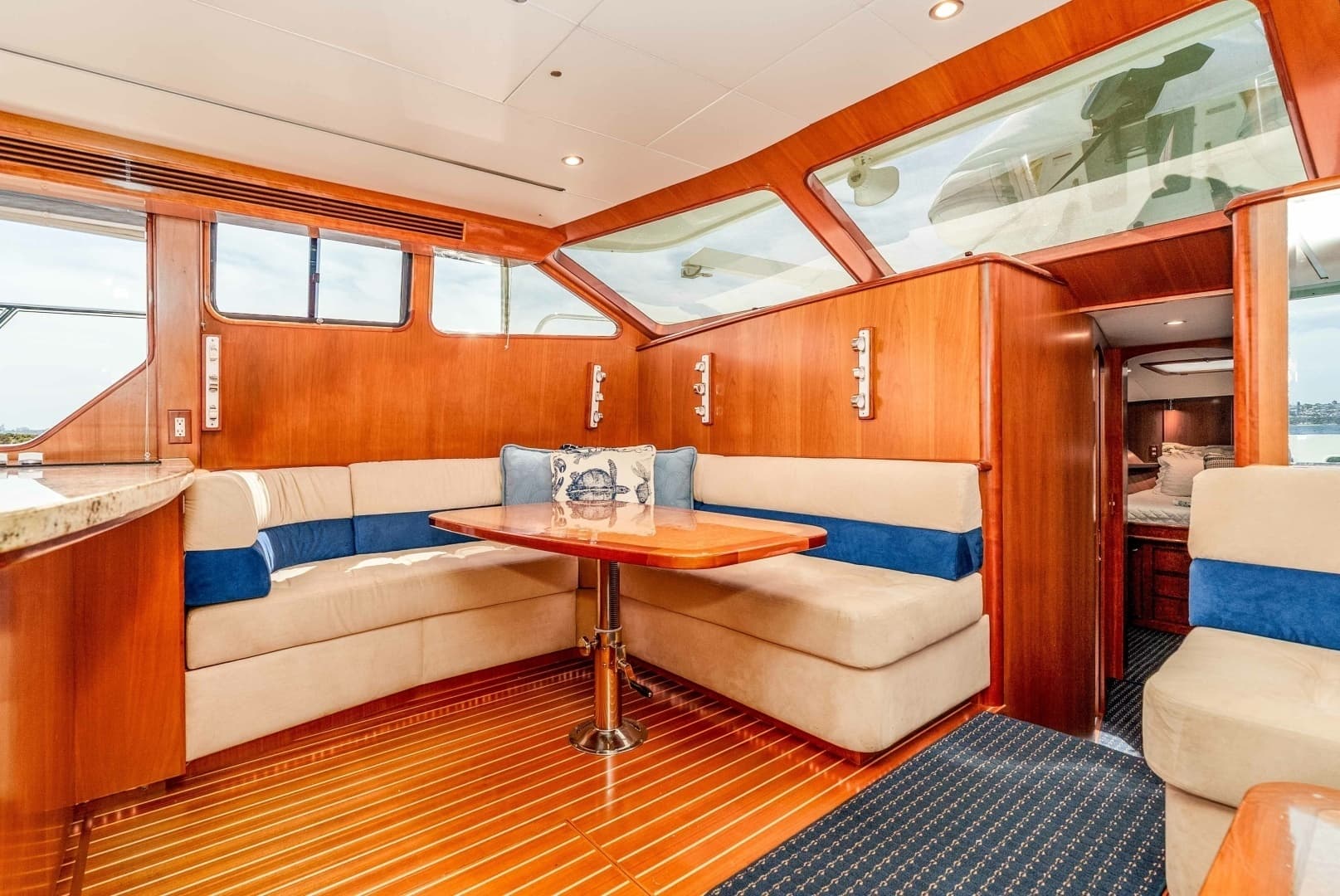 2019 Mikelson 50 Sportfisher "Miss B Haven" - Interior Salon with Dinette