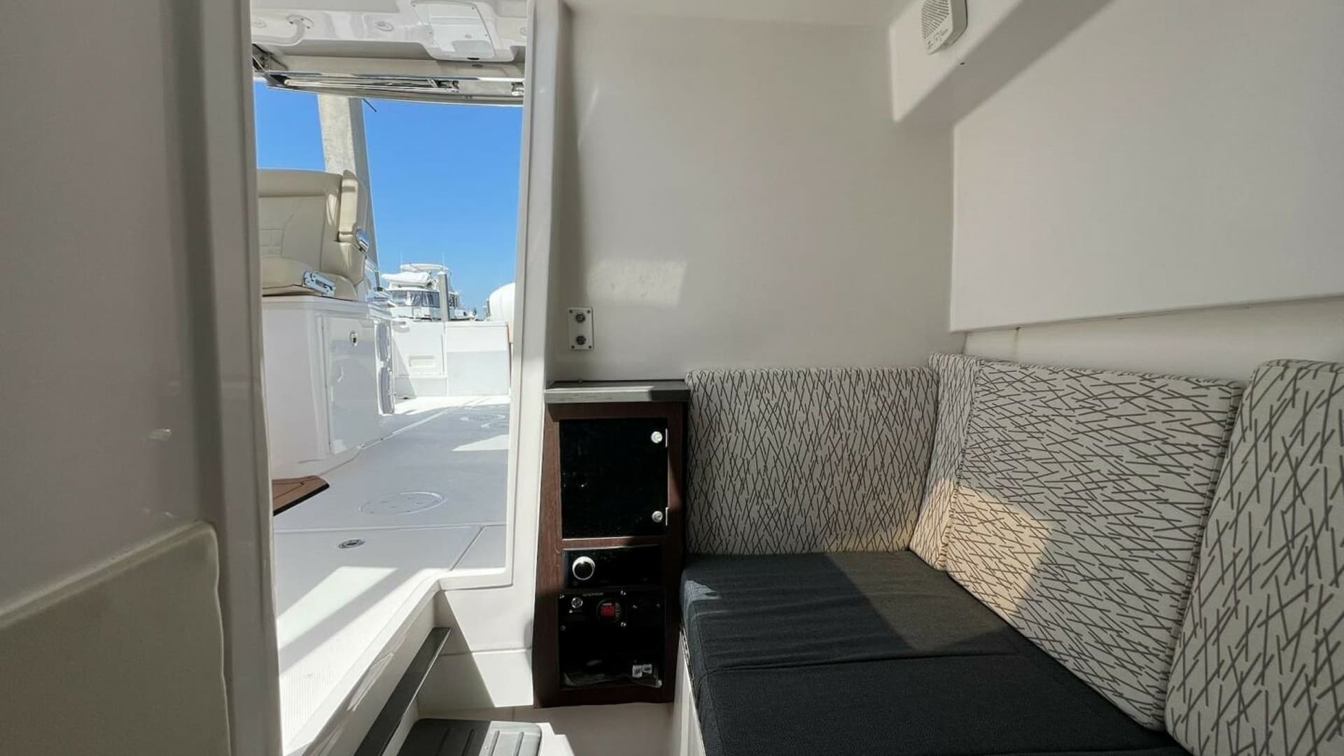2019 Everglades 340 Dual Console- Cabin 