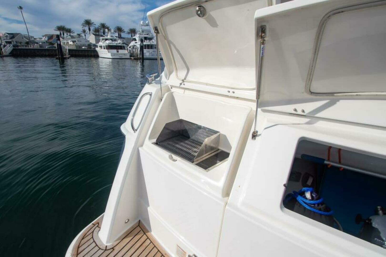 2012 Riviera 50 Sport Yacht - "CONTESSA": Aft Deck Grill Station and Storage