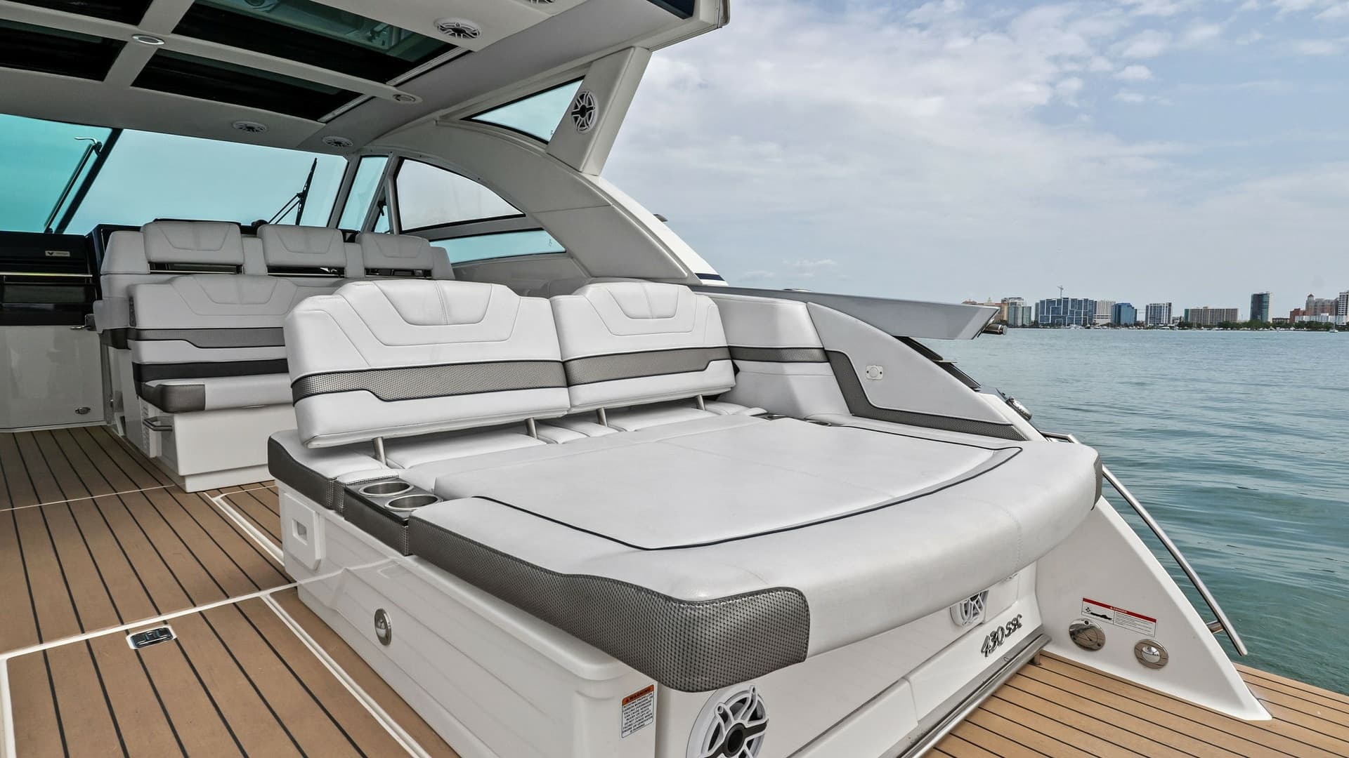 Spacious Aft Deck Lounge Area