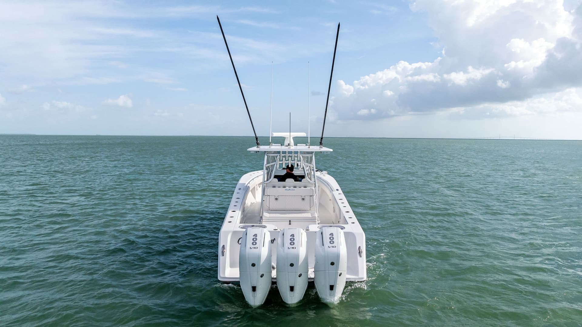 Aft View with Triple Outboards