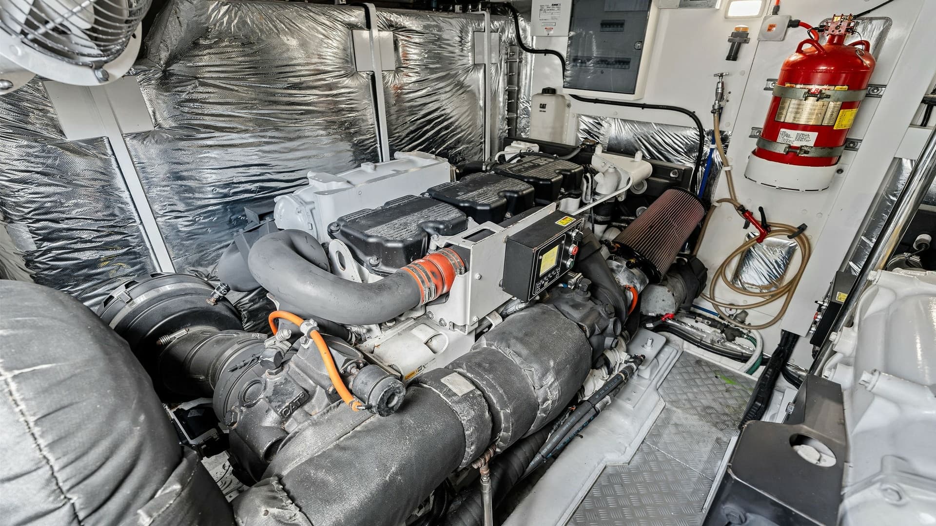 Engine Room with Diesel Engine