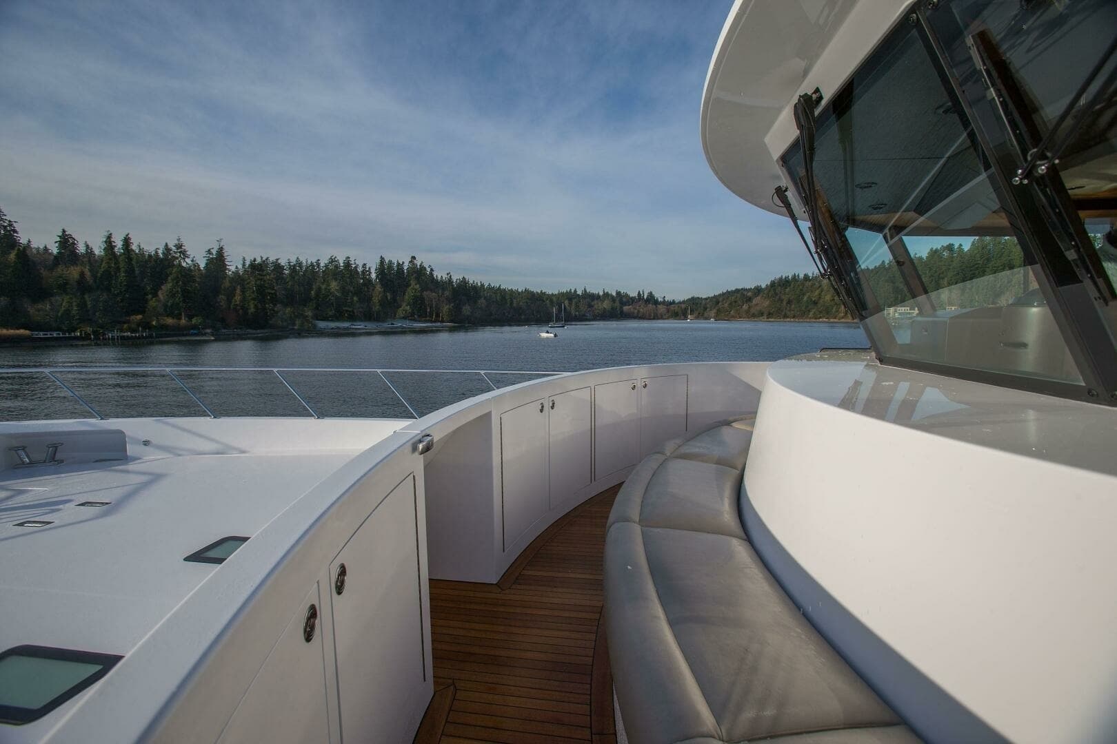 2019 Nordlund 115 Expedition Yachtfisher - "CAZADOR": Forward Deck with Seating and Storage