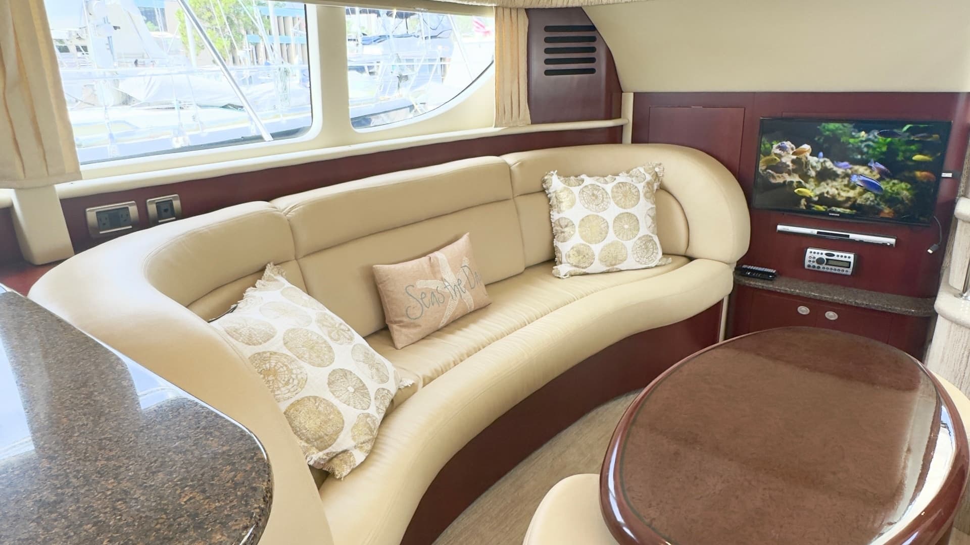 Luxurious Salon with Curved Seating