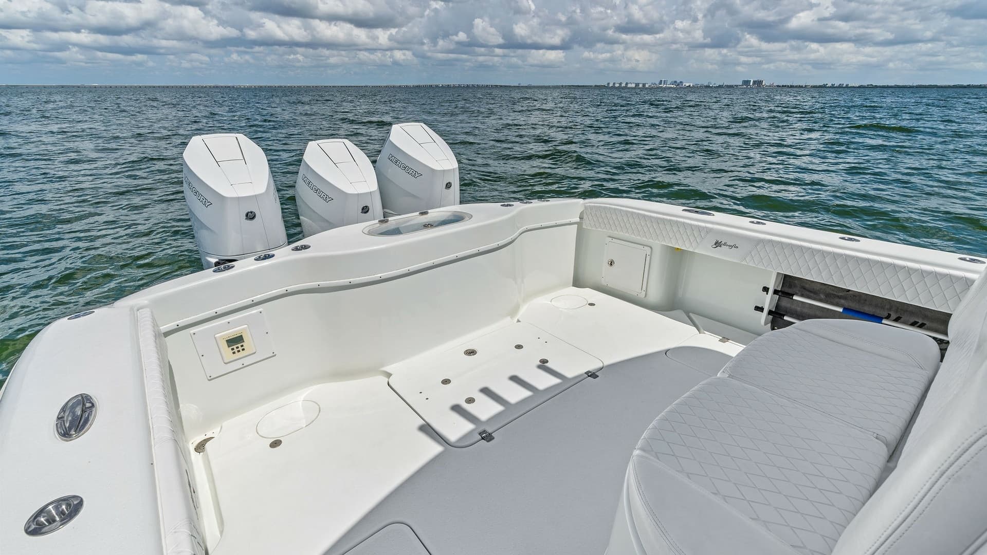 Spacious Aft Deck with Triple Engines