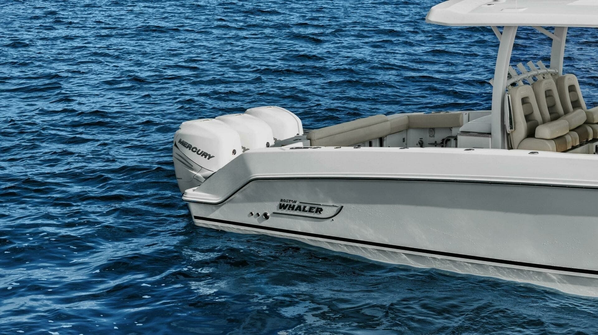 2019 Boston Whaler 380 Outrage 'Lima Kilo' - Profile Starboard Stern