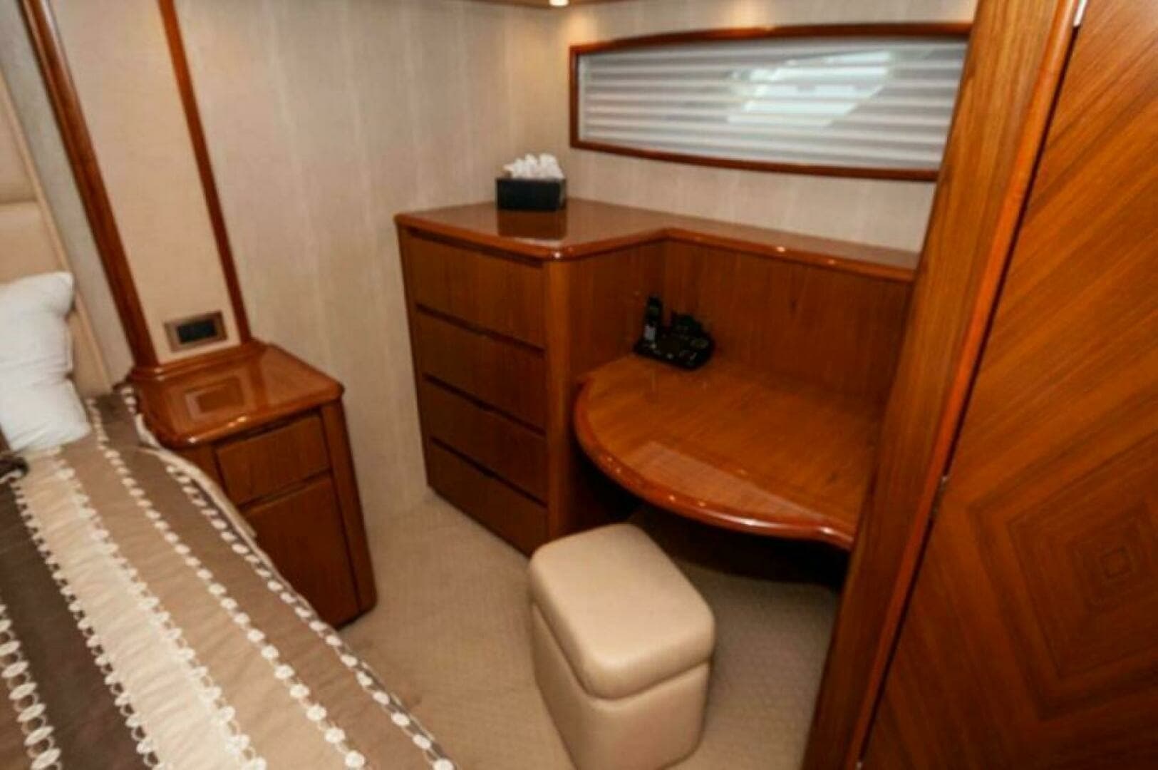 2012 76 Viking Sky Bridge Barefoot Drive Master Stateroom (7)