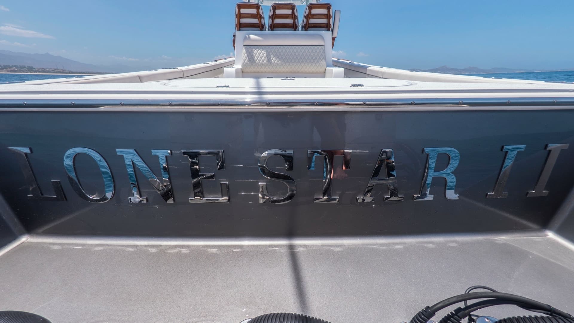 Stern View with Vessel Nameplate