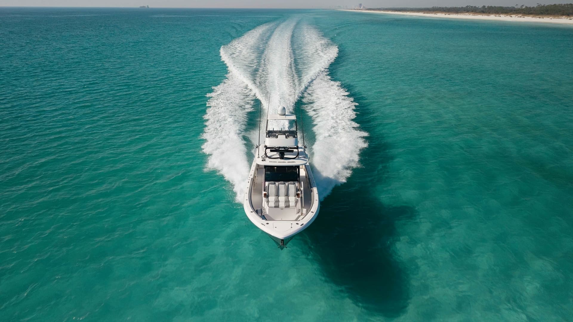 Aerial View of Bow at Speed
