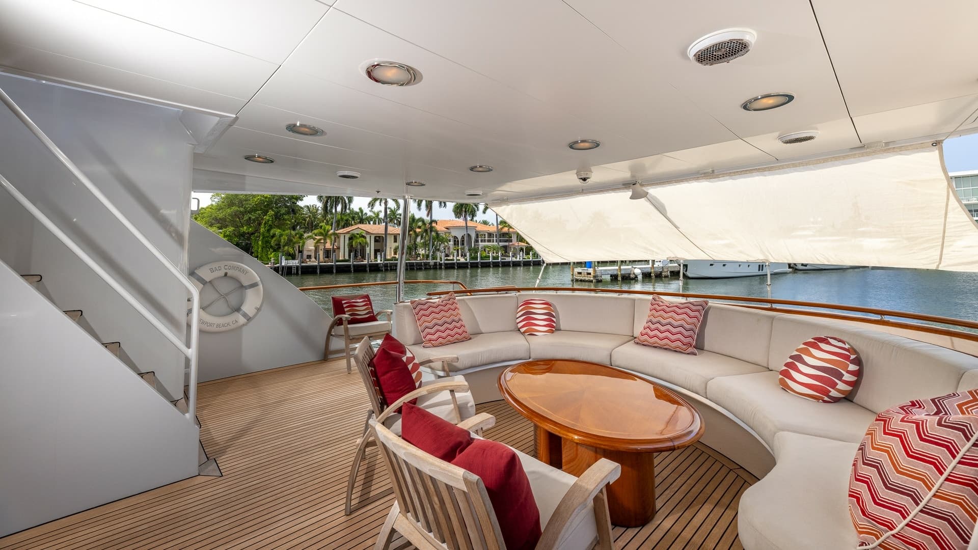 1998 Trinity Yachts Sport Fisherman - BAD COMPANY: Spacious Aft Deck with Seating Area