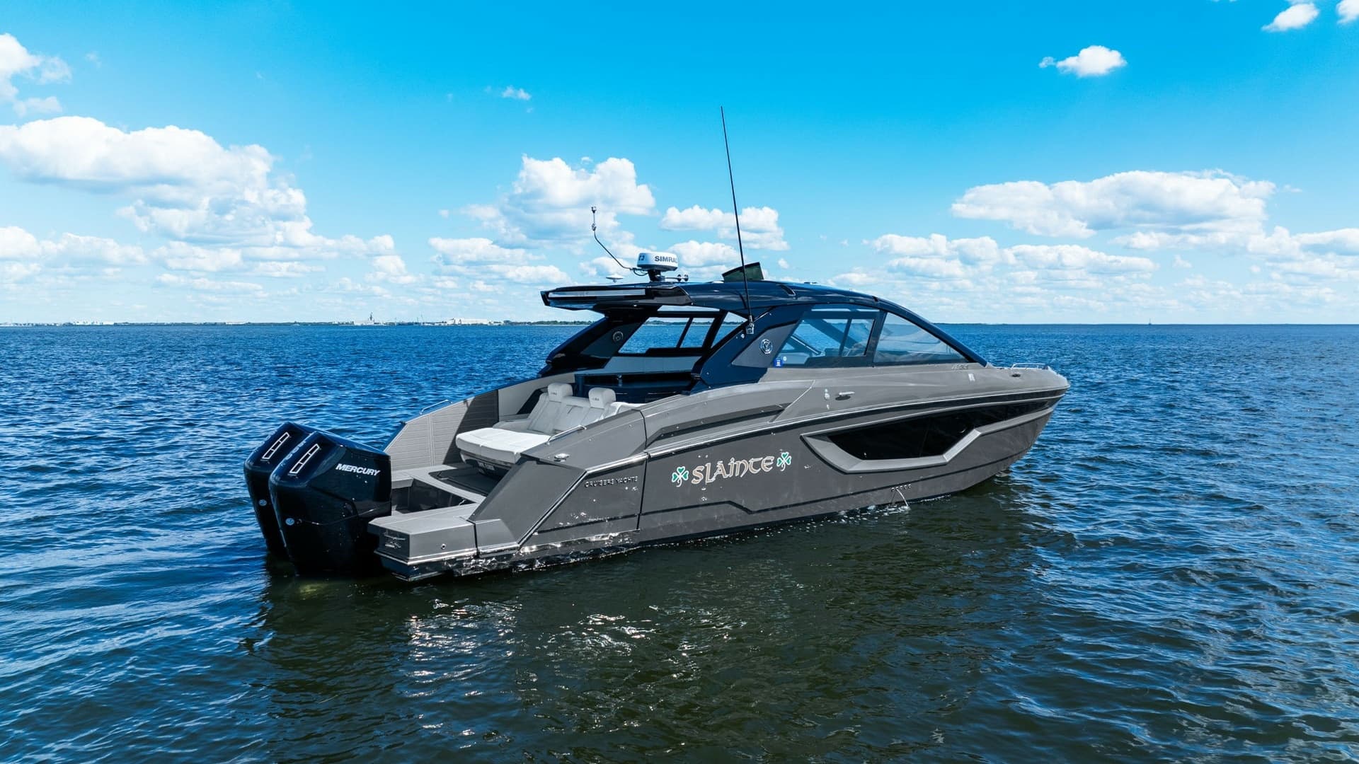 Aft View with Engine and Swim Platform