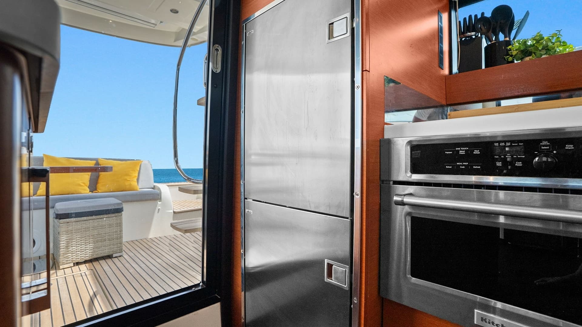 Galley with Aft Deck View