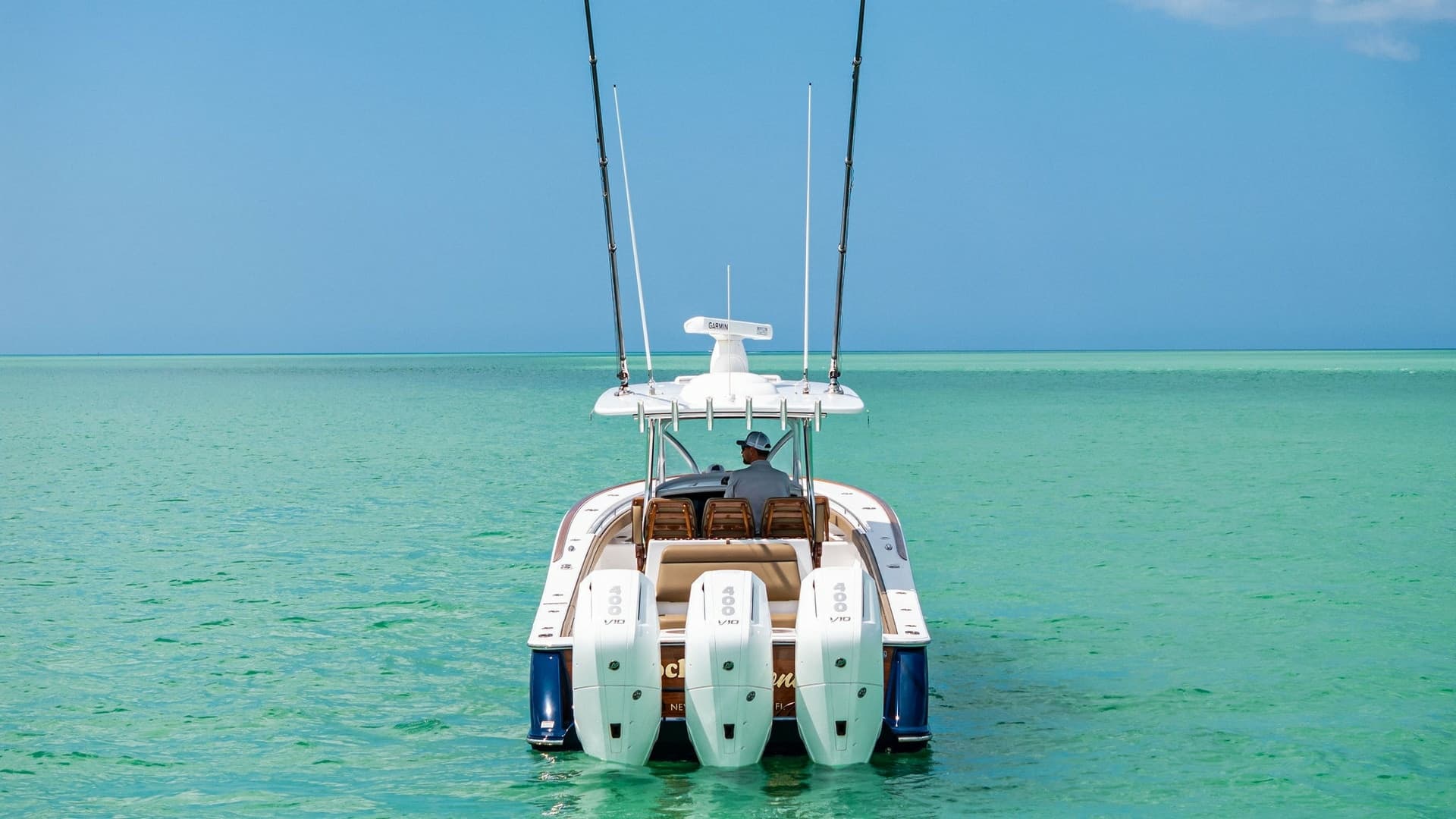Aft View with Triple Outboard Engines