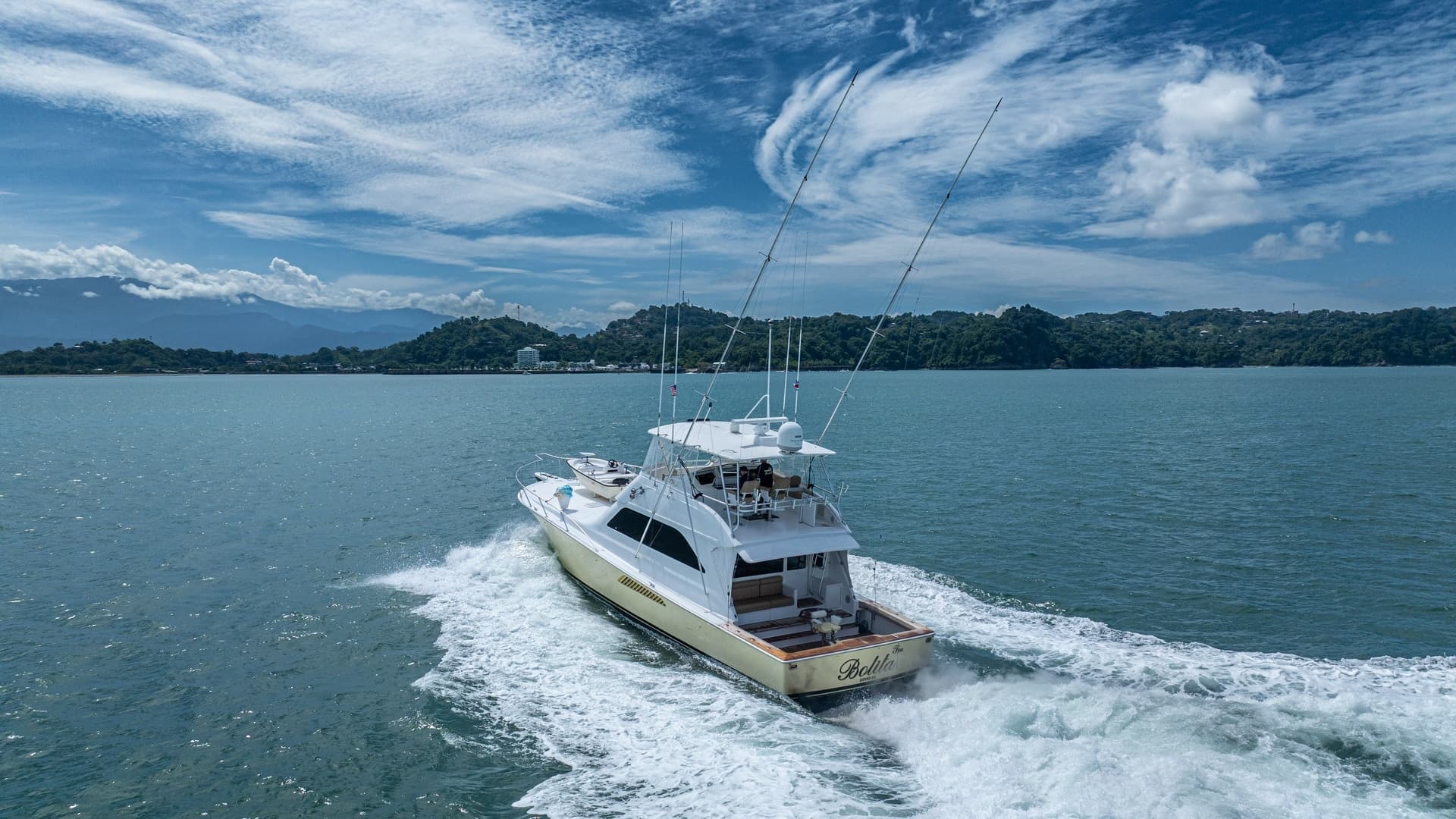 Aerial View of 2002 Viking 61 Convertible