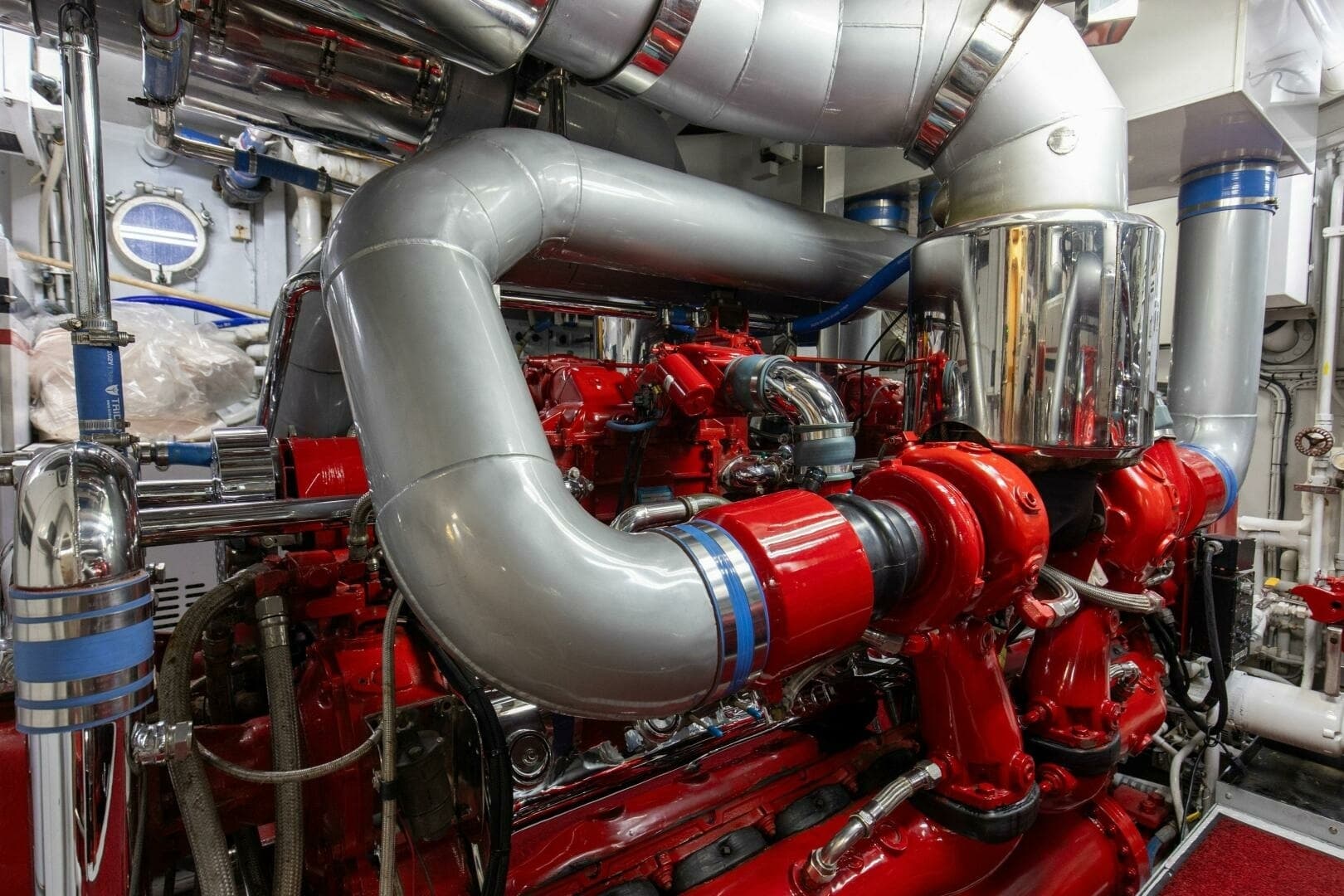1989 116' Feadship Boss -Engine Room 