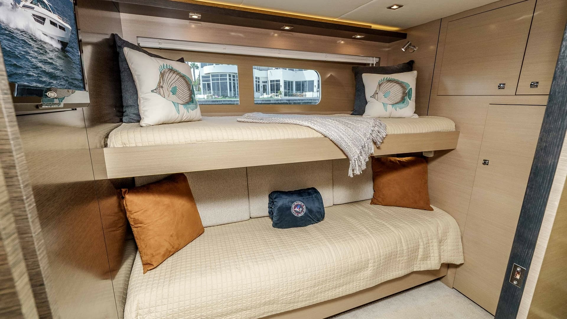 2017 Cruisers 60 Cantius 'Rising Star' - Guest Bunk Cabin; Lower Berth Converts to Double Berth.