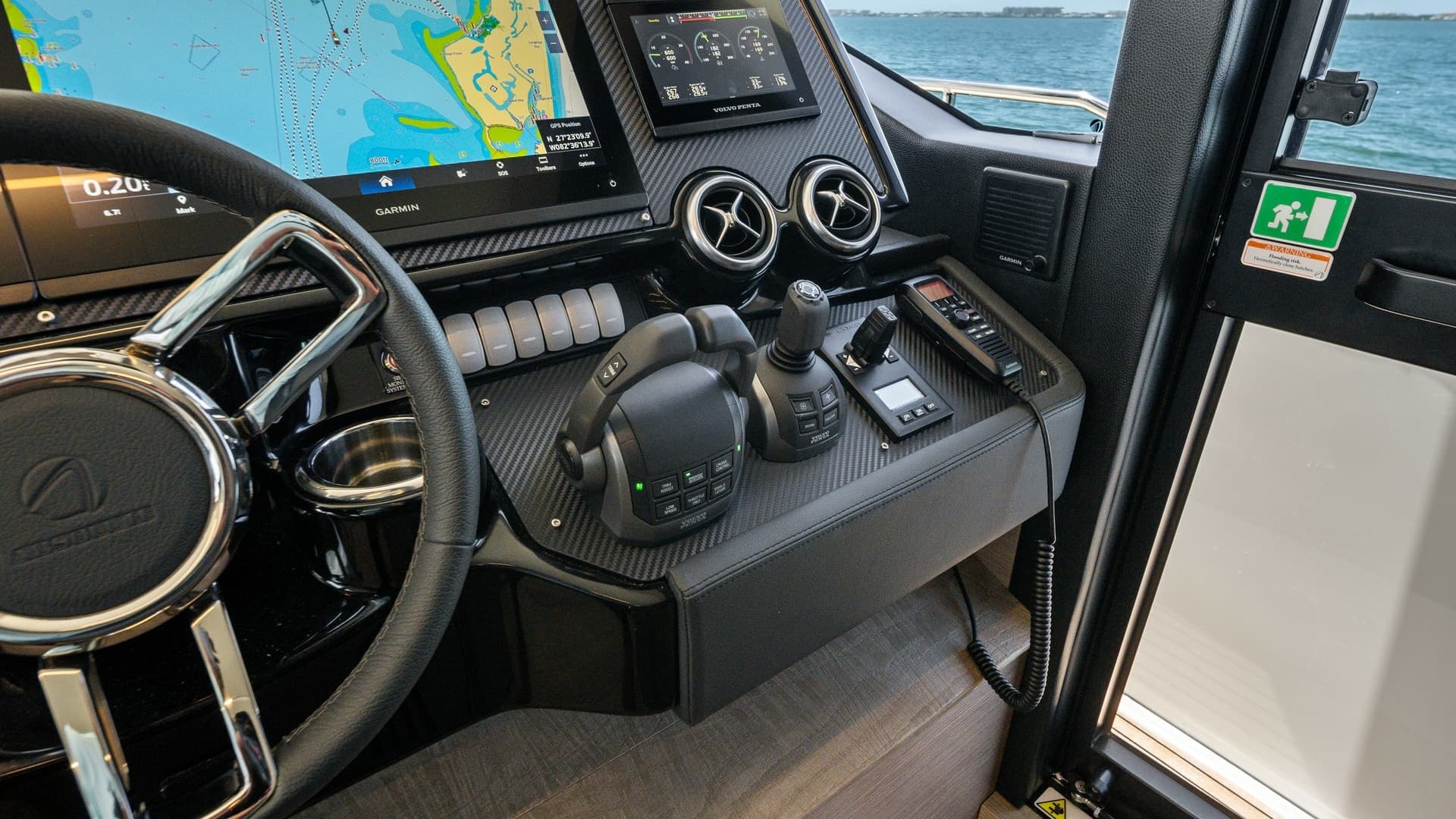 Helm Station with Navigation Displays