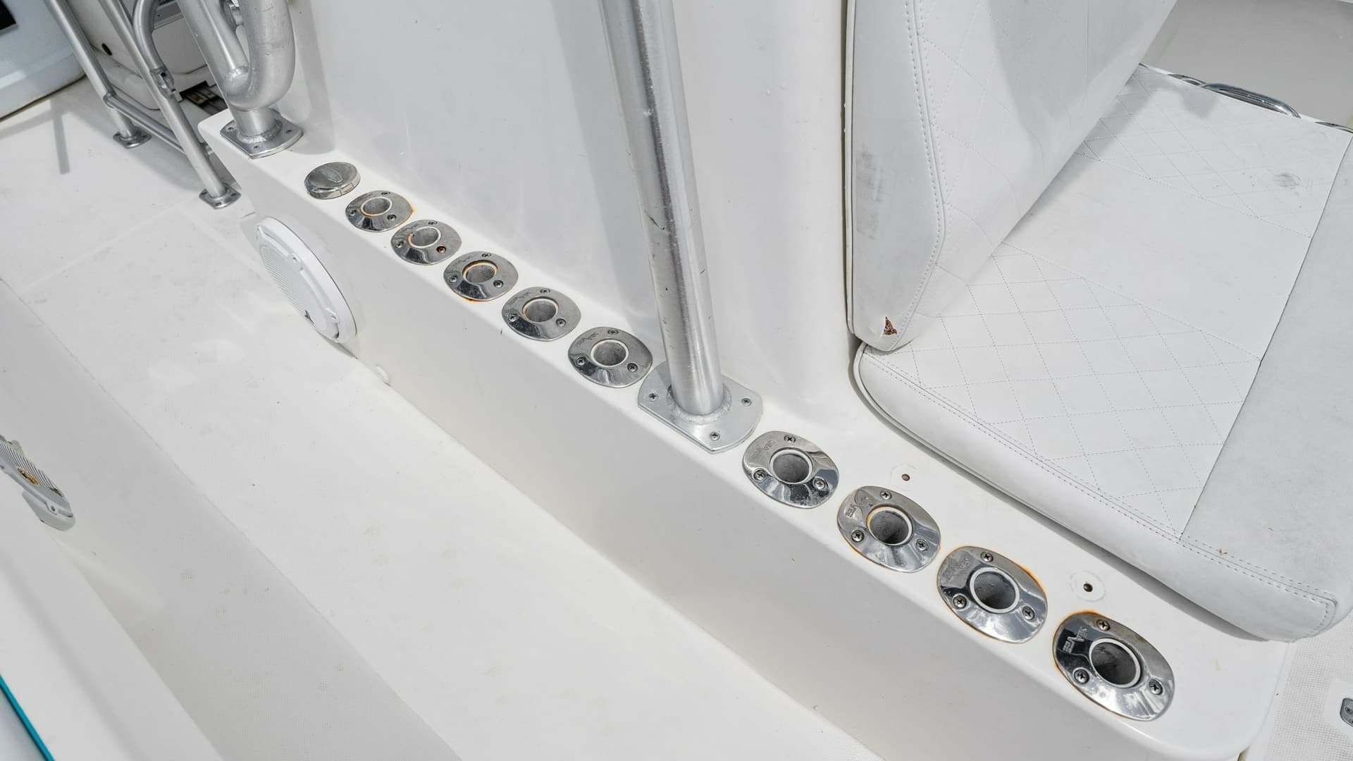 Fishing Rod Holders and Seating Area