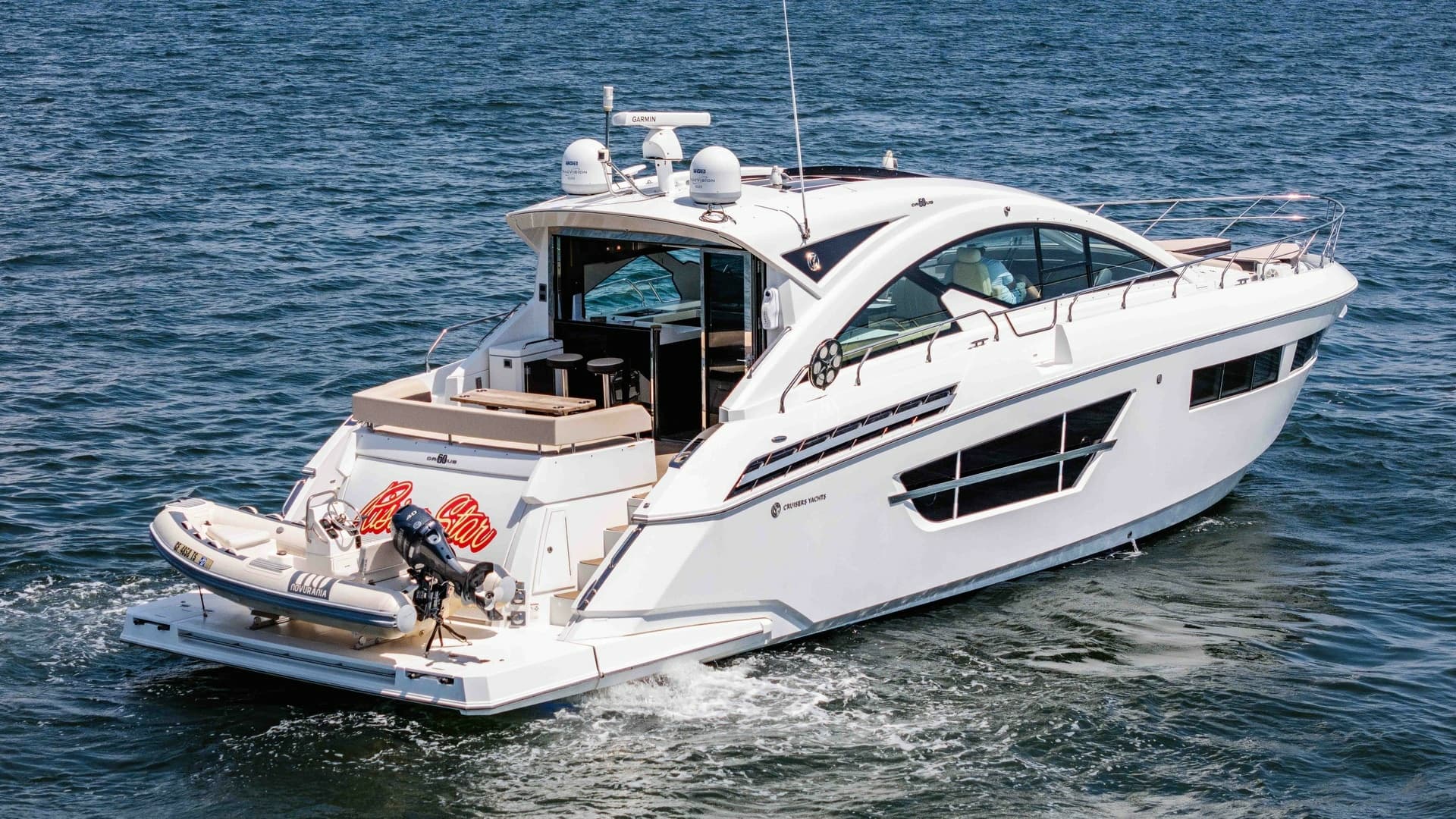 2017 Cruisers 60 Cantius, 'Rising Star' - Aft Deck and Swim Platform View