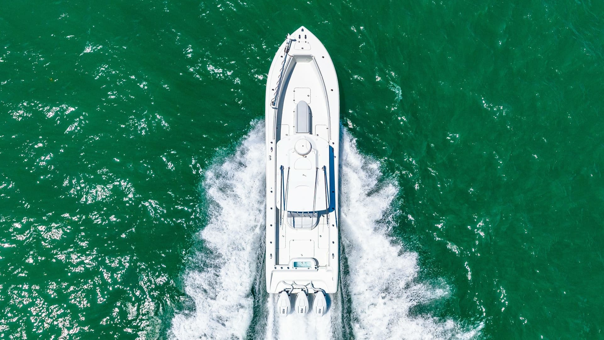 Aerial View of 36 Offshore in Motion