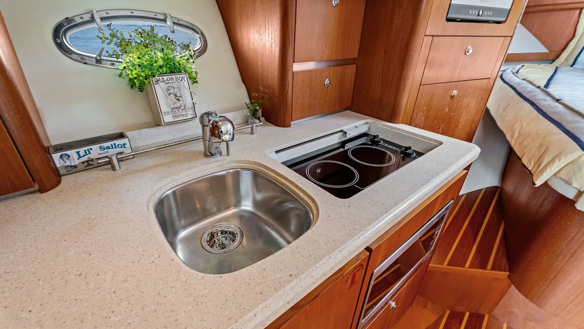 Galley with Sink and Stove