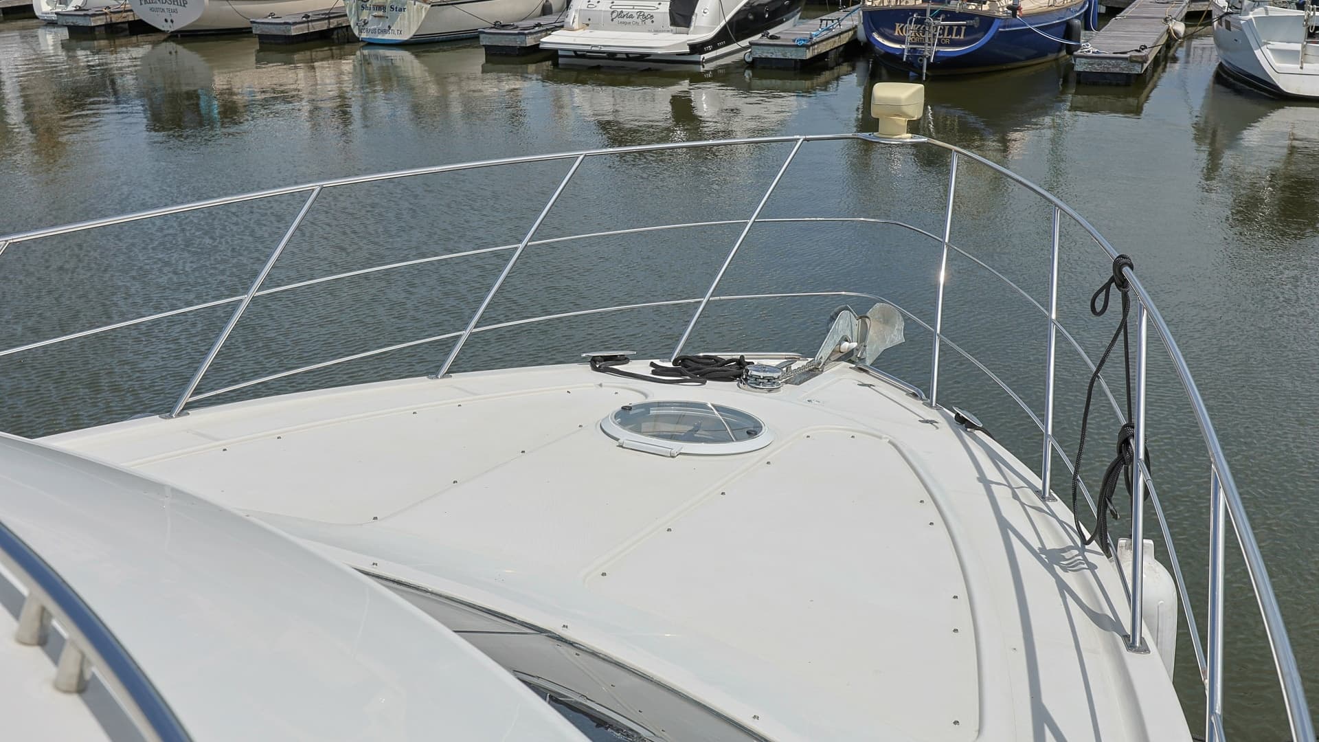 Bow Deck with Railings View
