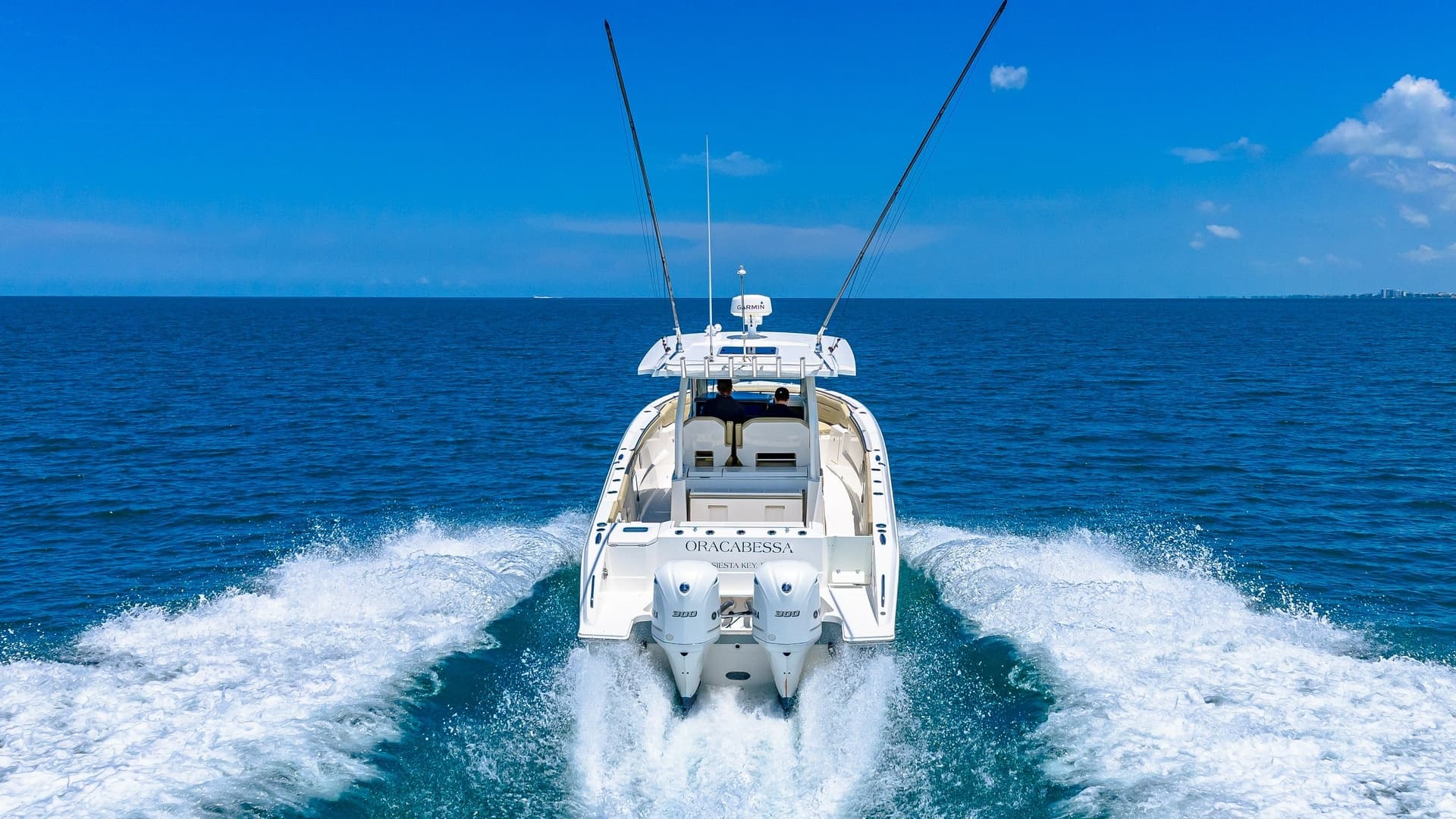 Aft View in Motion on Open Water