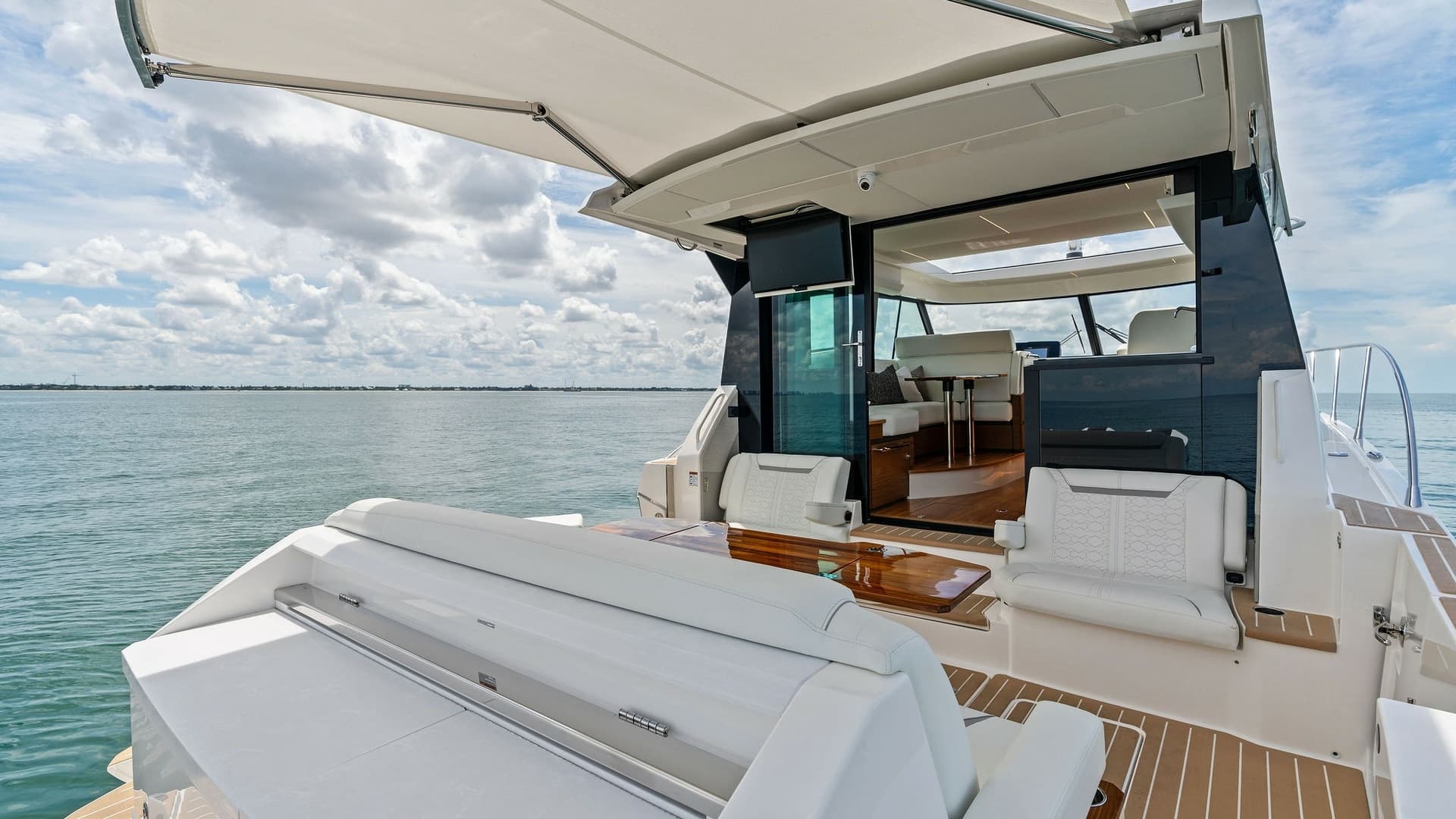 Spacious Aft Deck with Sunshade
