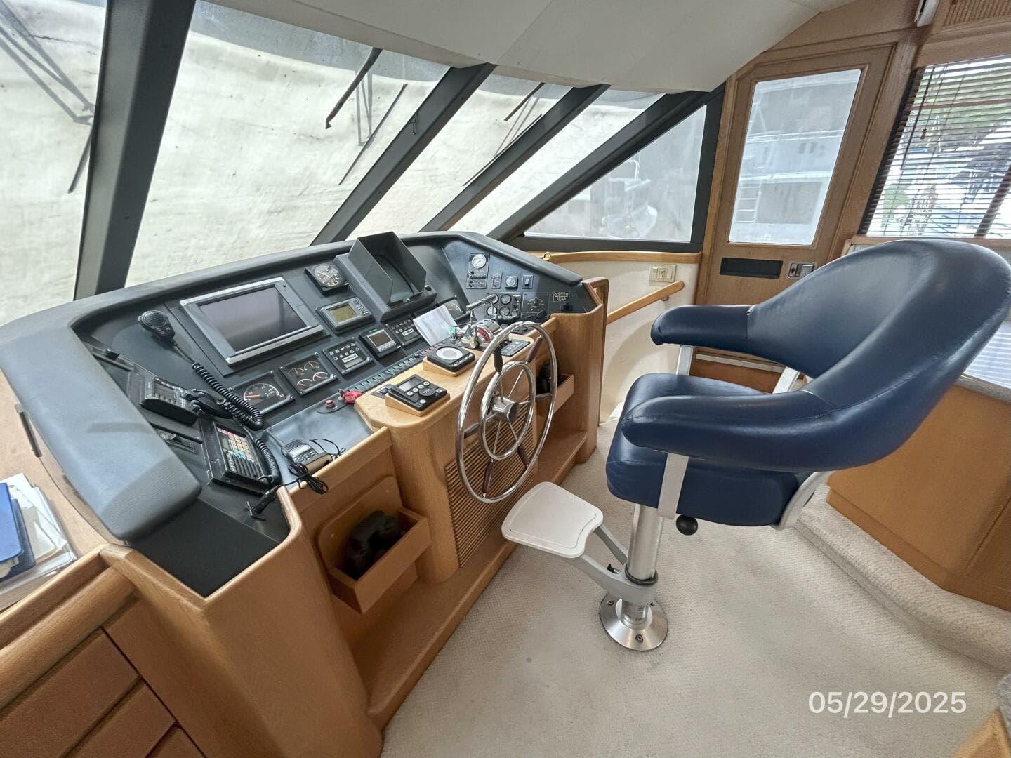 58' West Bay pilothouse helm2