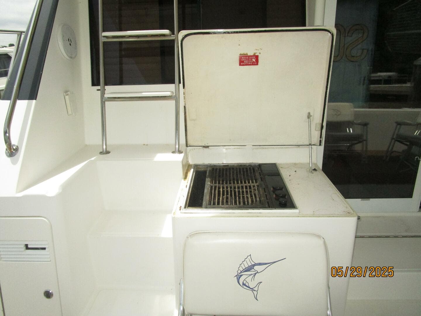 58' West Bay cockpit BBQ grill