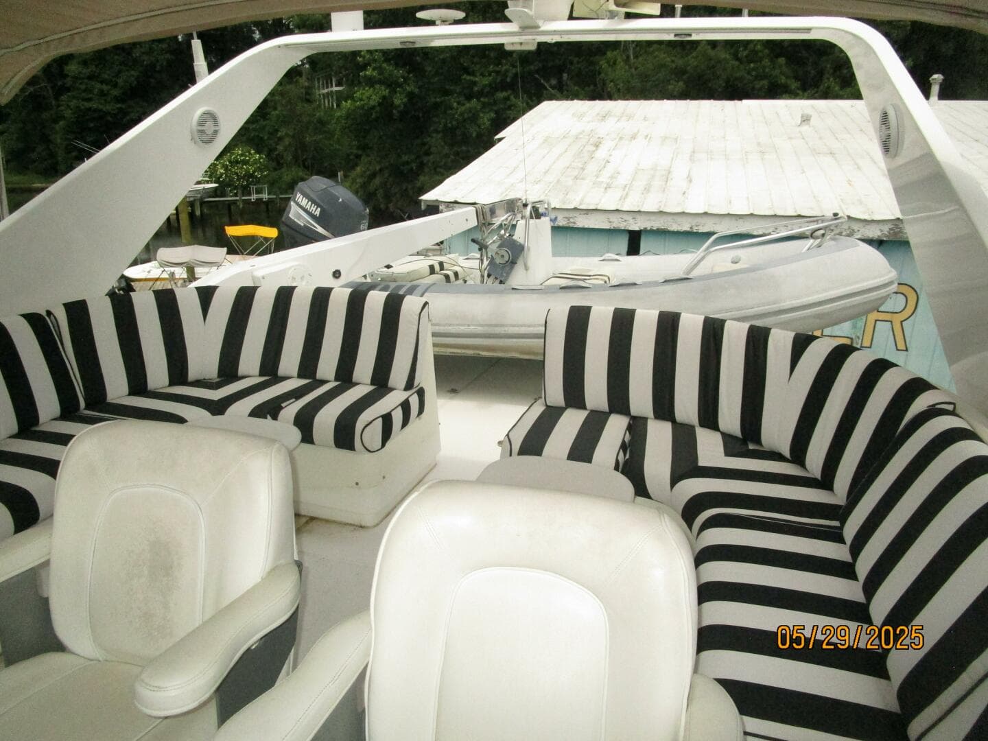 58' West Bay flybridge aft