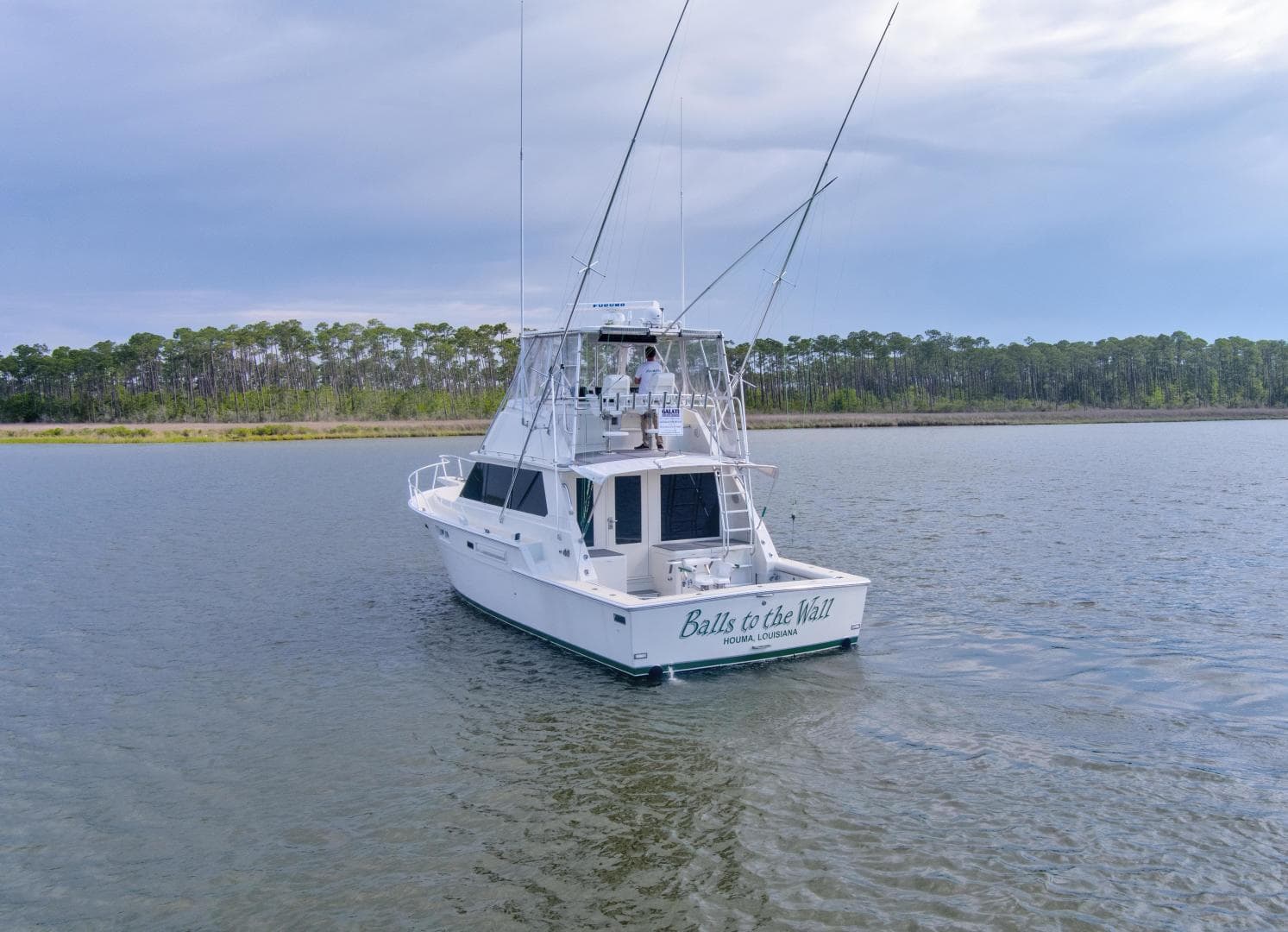 1981 Bertram 42 Convertible Balls To The Wall Transom