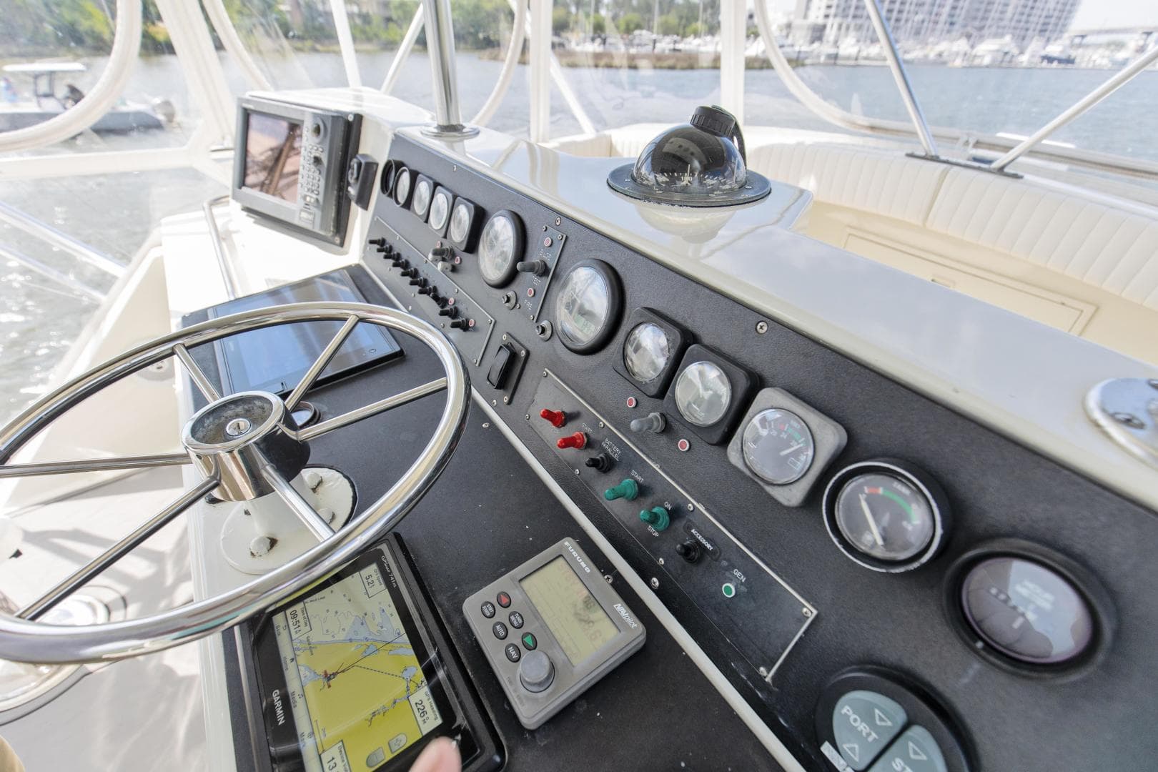 1981 Bertram 42 Convertible Balls To The Wall Helm Gauges