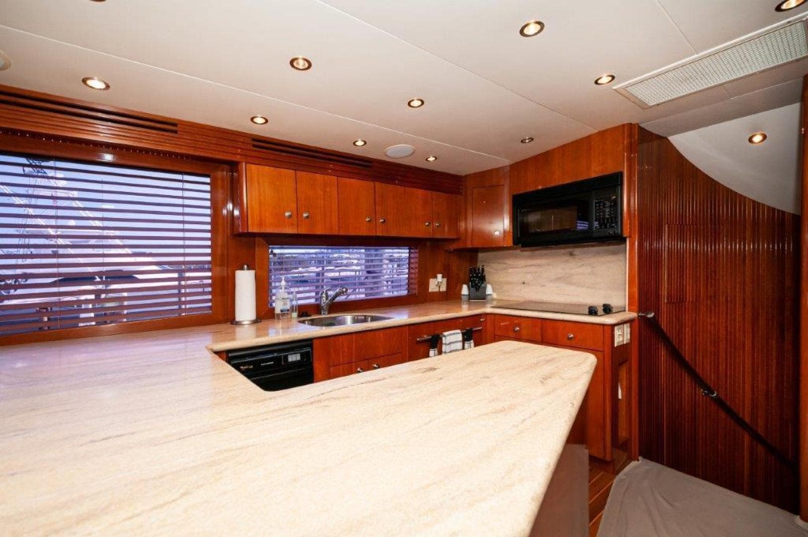 2002 65 Hatteras Convertible Moontan Galley (2)