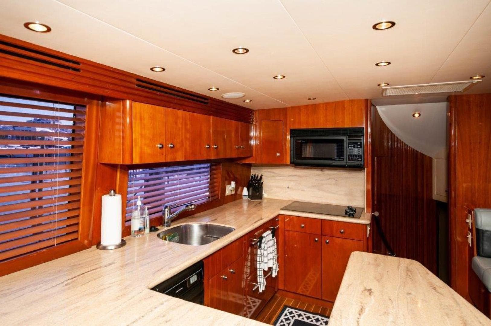 2002 65 Hatteras Convertible Moontan Galley (1)