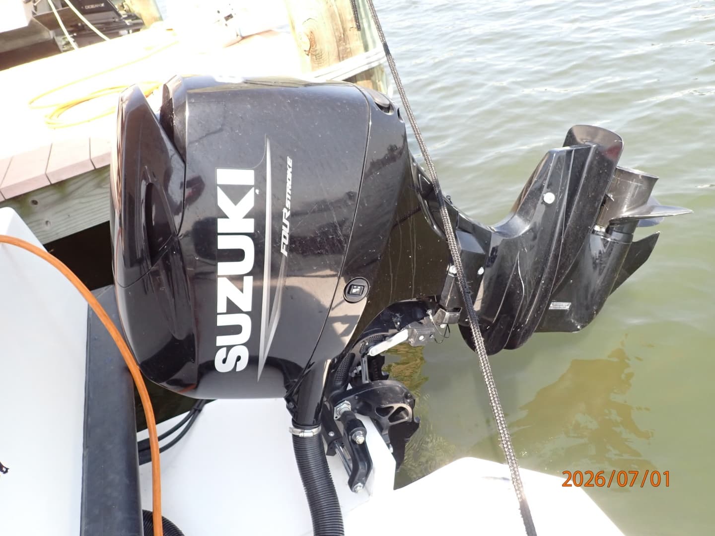 35' Great Harbour starboard outboard