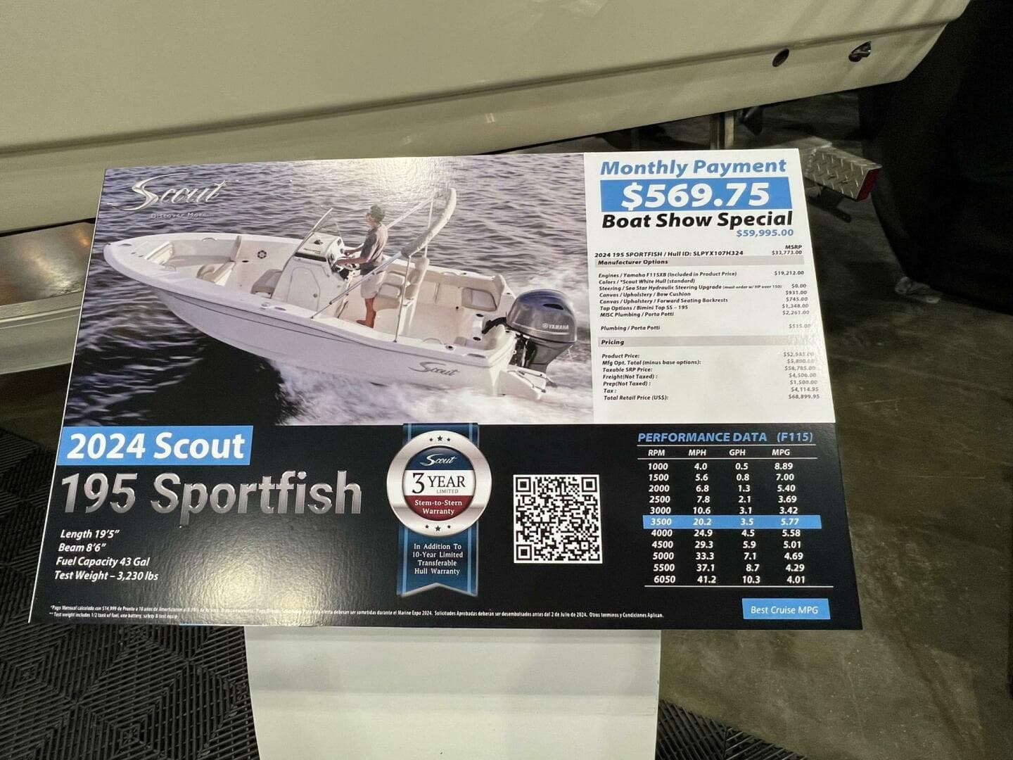 2026 Scout 195 Sportfish