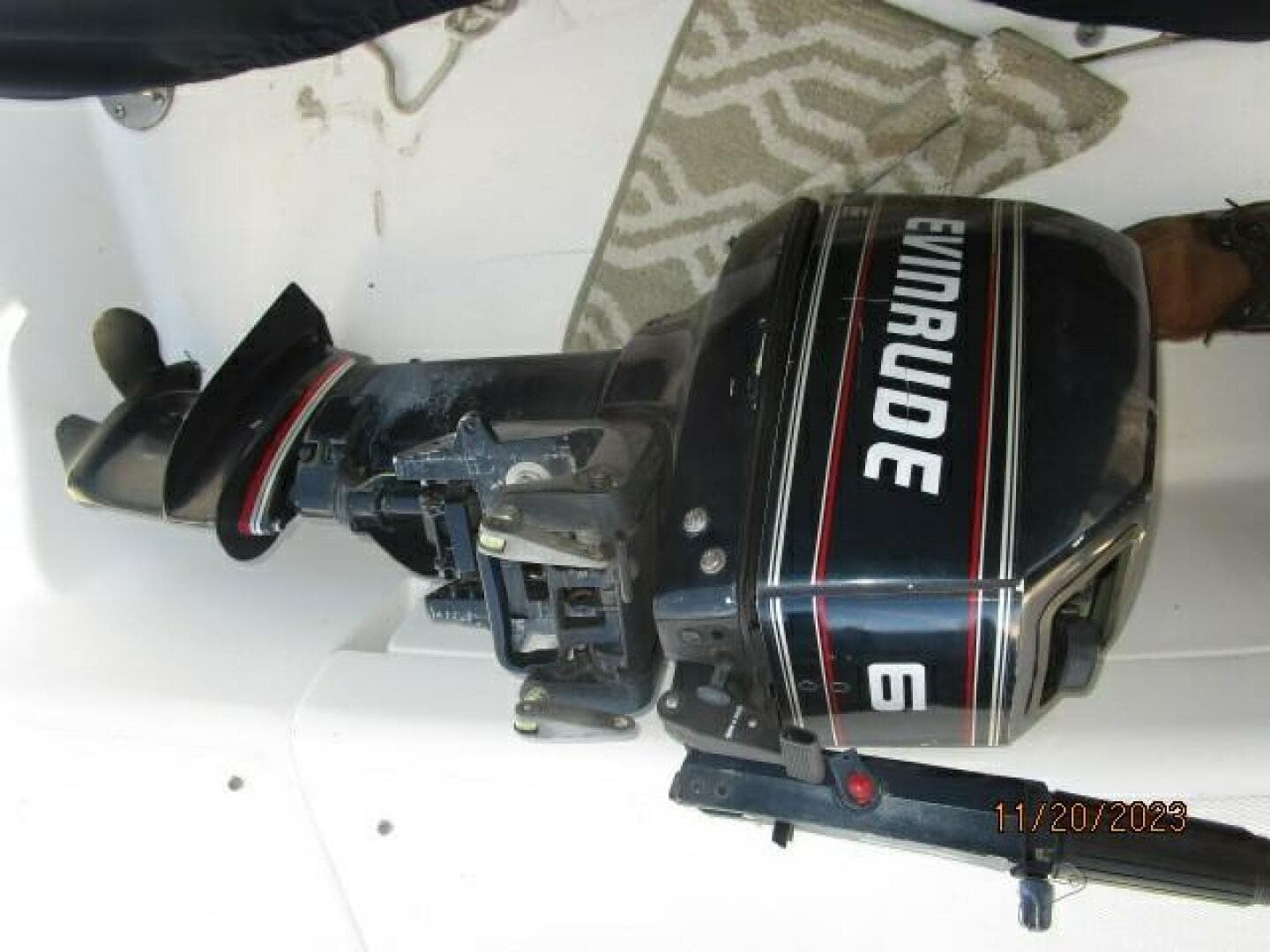 41' Hunter tender outboard