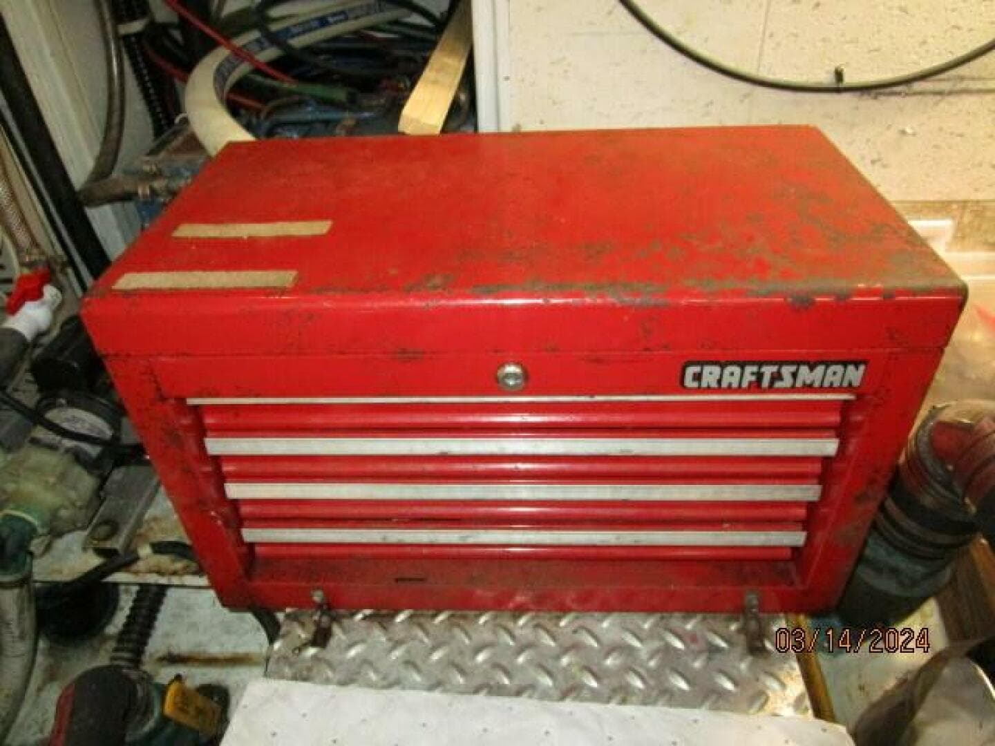 48' Camargue engine room tool box
