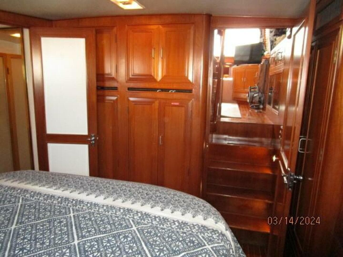 48' Camargue master stateroom forward