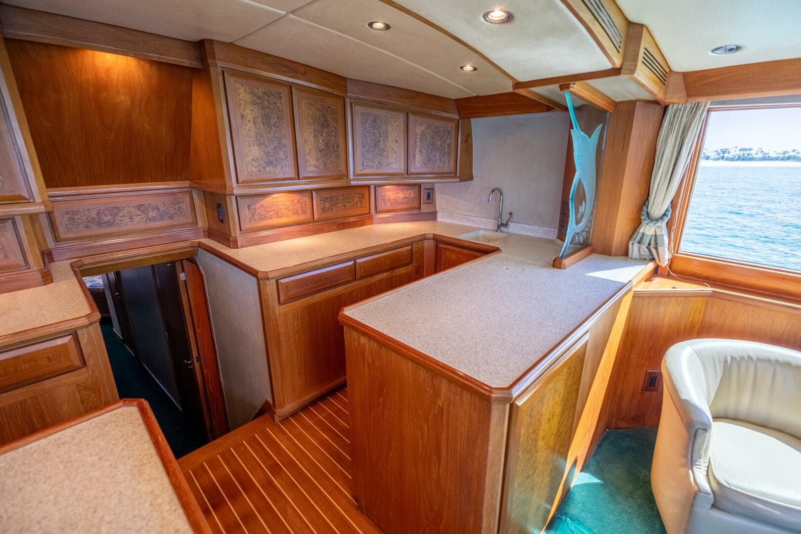 1998 Miller Marine 60' Convertible CAT'N'AROUND-Galley 3