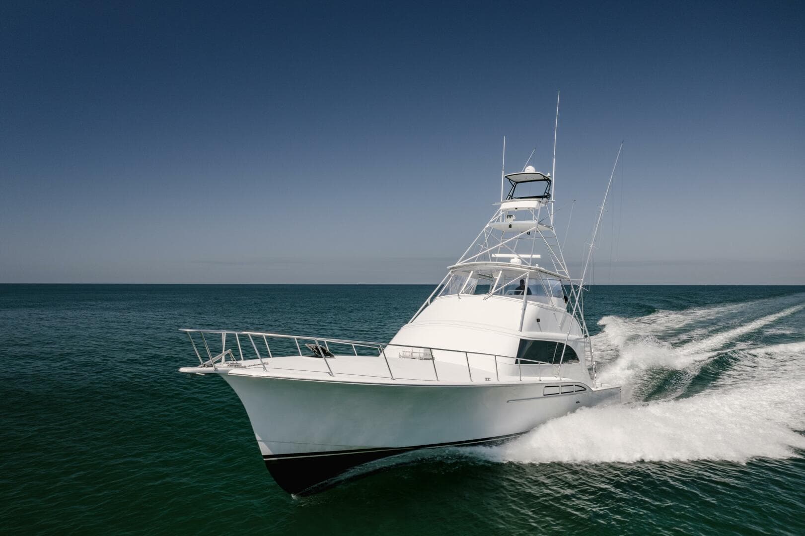 1998 Miller Marine 60' Convertible CAT'N'AROUND-Bow Running