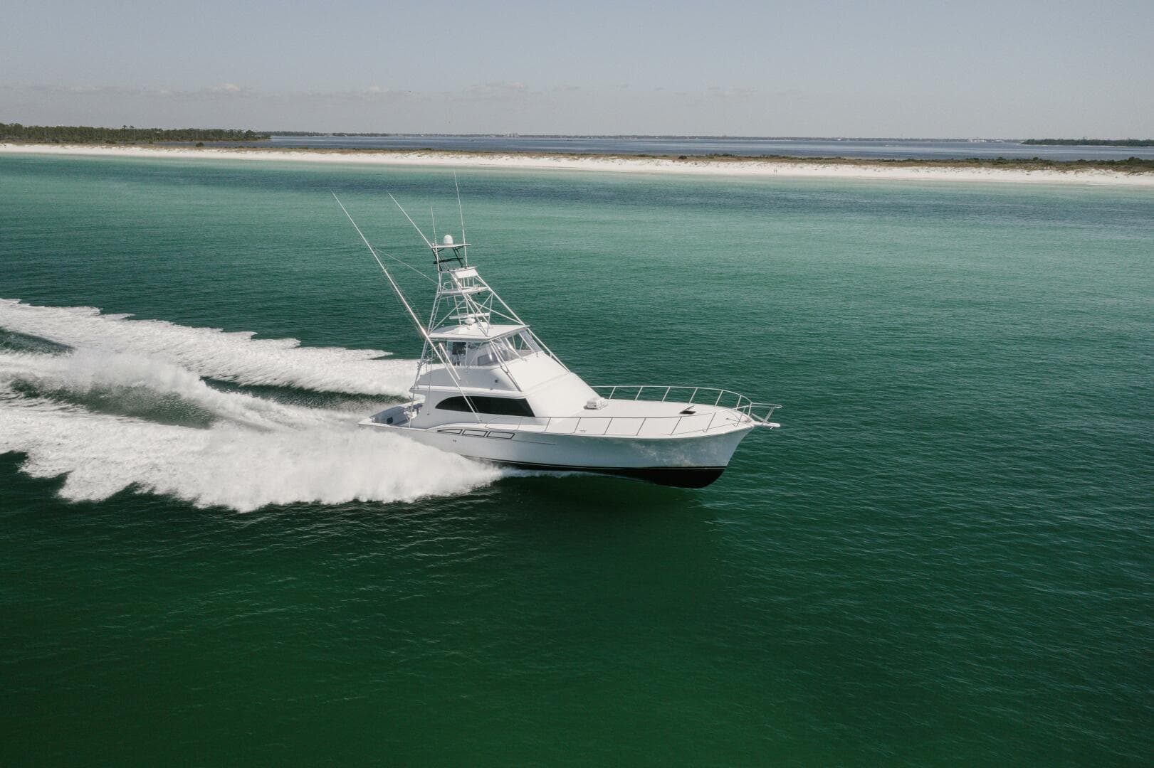 1998 Miller Marine 60' Convertible CAT'N'AROUND-STBD Profile