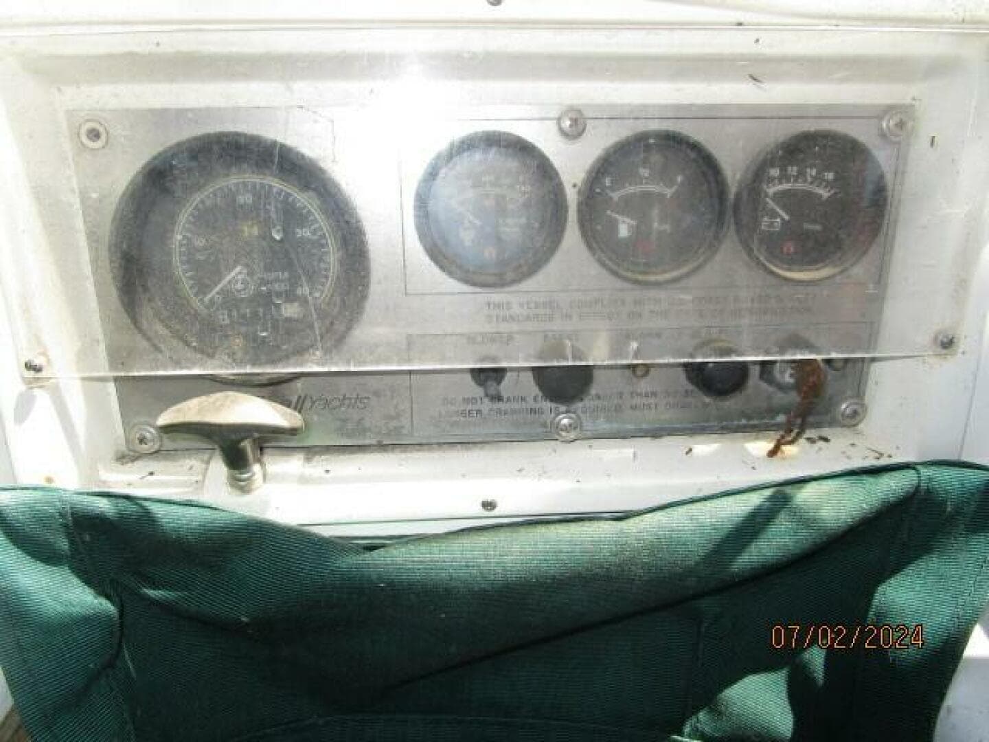34' Catalina cockpit auxiliary panel