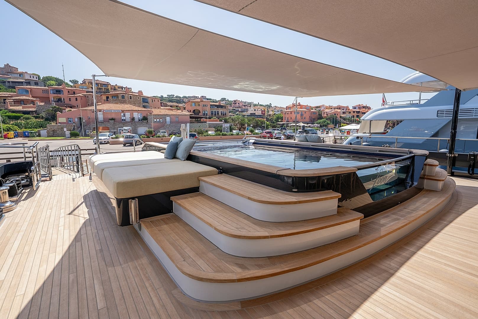 Main Deck Aft Pool, Lounge Area and Sunshades
