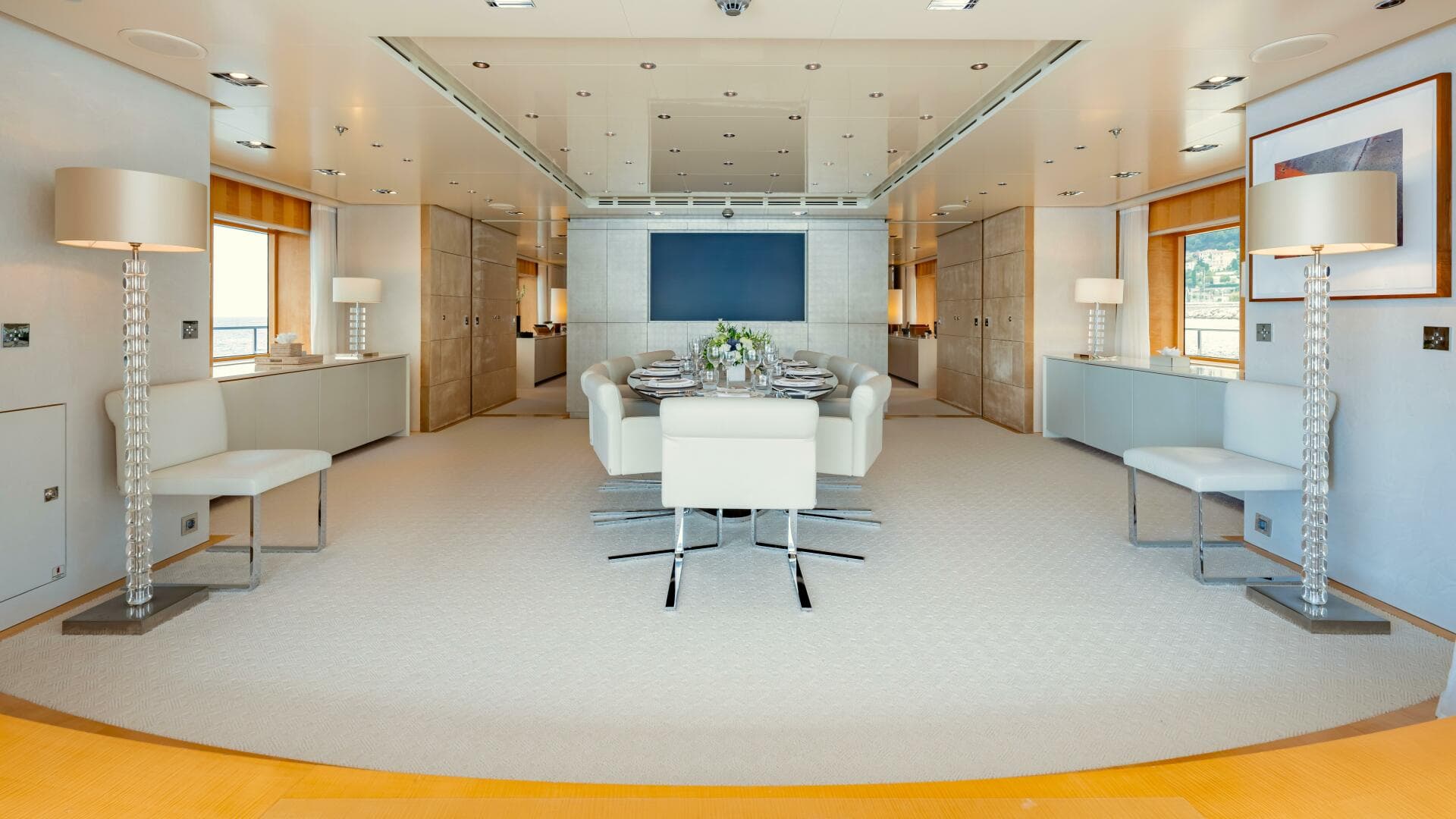 Loon 221' Main Deck Salon Formal Dinning