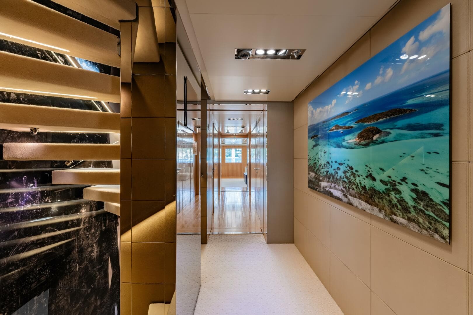 Loon 221' Skylounge Deck Hallway