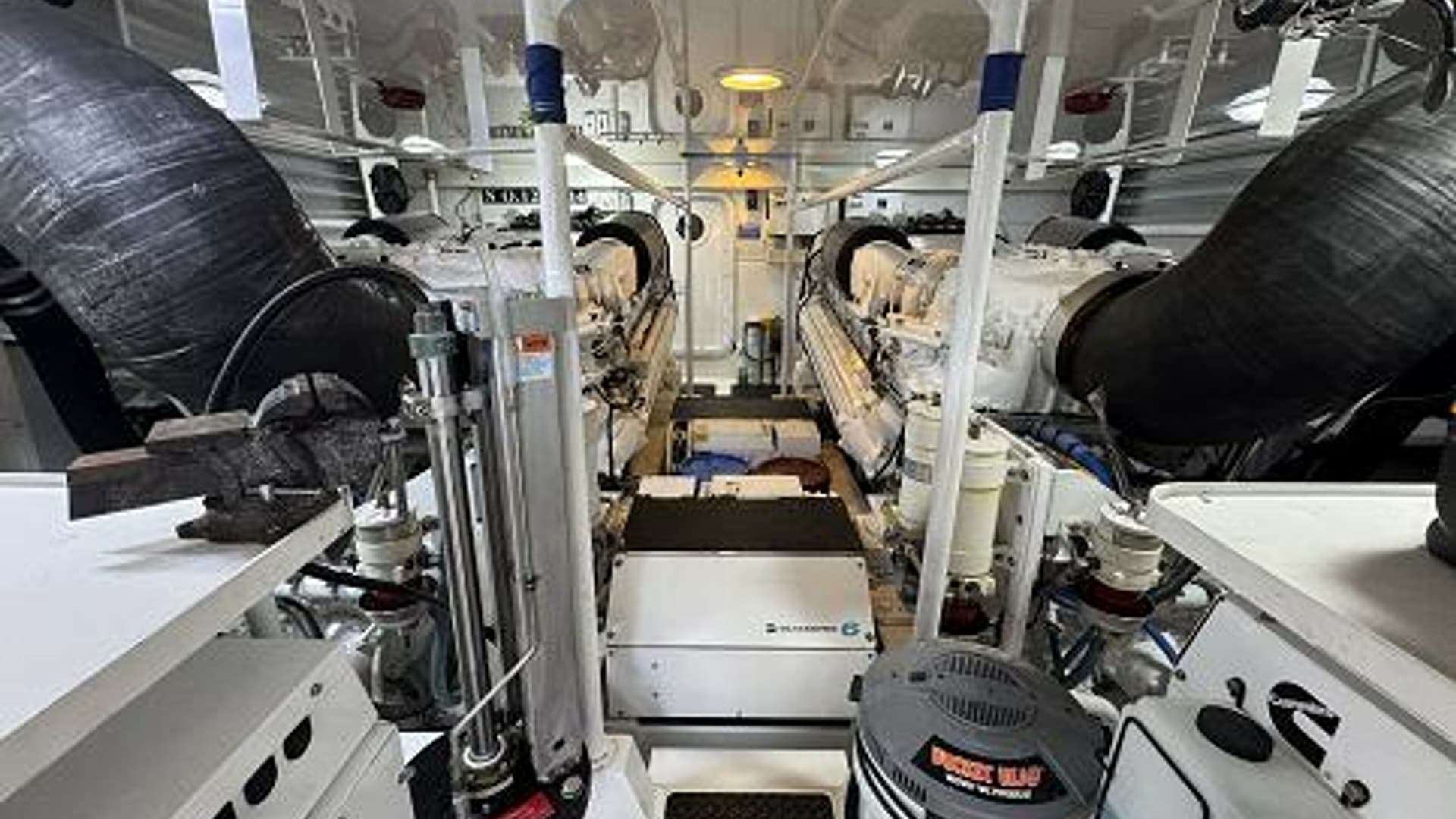 2007 74 Viking 74 Enclosed Bridge Never Settle - Engine Room